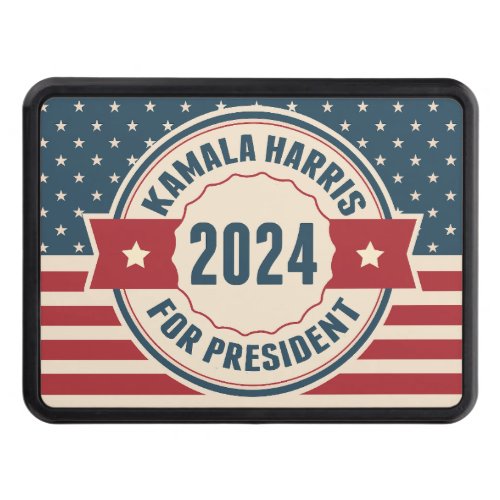 Retro Kamala Harris for President 2024 Election Hitch Cover