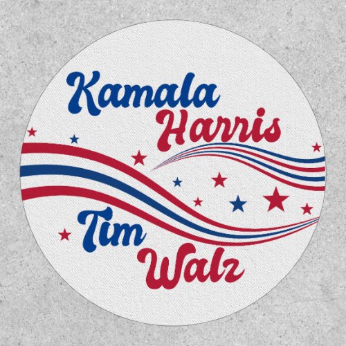 Retro Kamala Harris Tim Walz Cute Election Patch