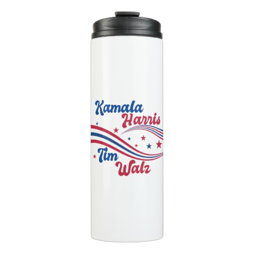 Retro Kamala Harris Tim Walz Cute Election Thermal Tumbler