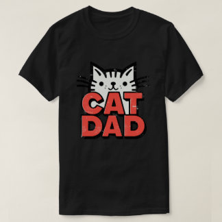Retro Kawaii Cat Dad T-Shirt
