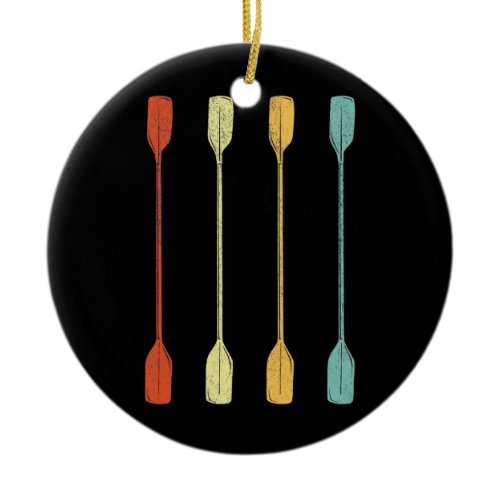 Retro Kayak Kayaking Paddling Vintage  Ceramic Ornament