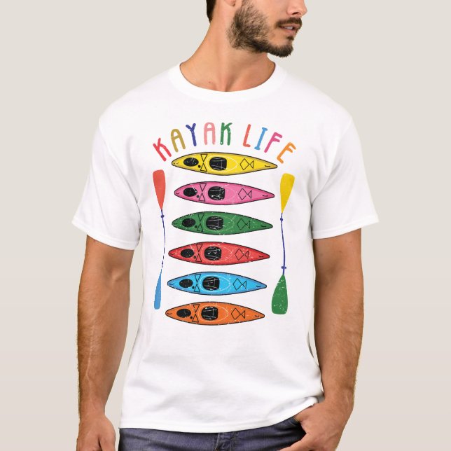 Retro Kayak Life T-Shirt (Front)
