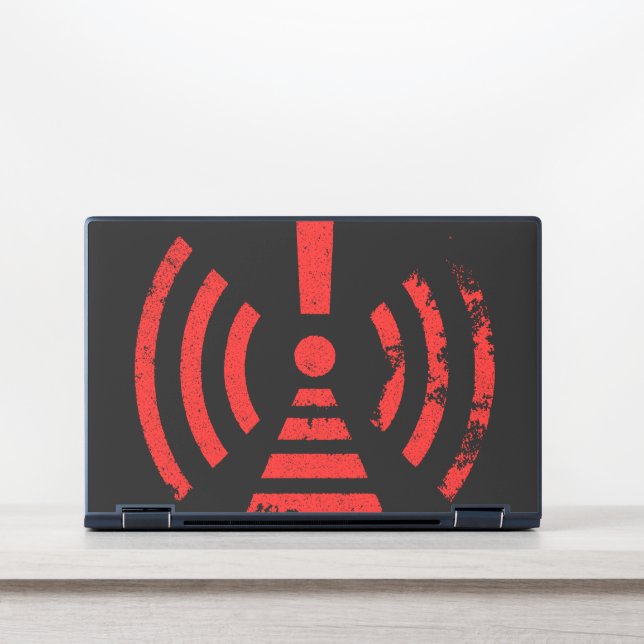 Retro Keep Back Energy Warning Symbol HP Laptop Skin (Front)
