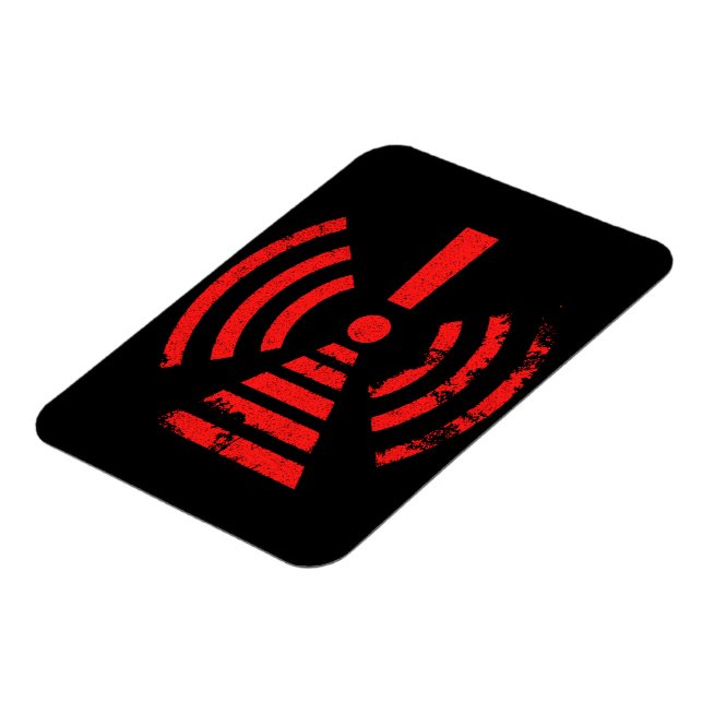 Retro Keep Back Energy Warning Symbol Magnet (Left Side)