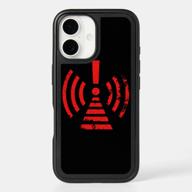 Retro Keep Back Energy Warning Symbol Otterbox iPhone Case (Back)