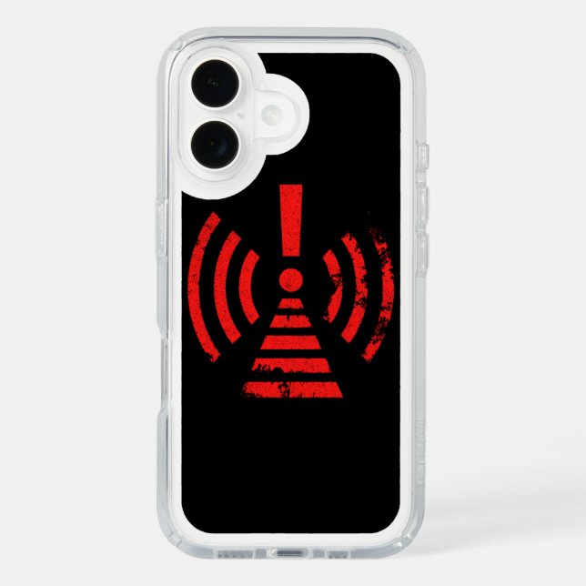 Retro Keep Back Energy Warning Symbol Speck iPhone Case (Front)