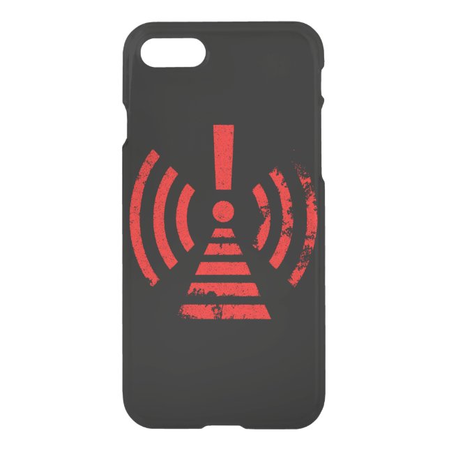 Retro Keep Back Energy Warning Symbol Uncommon iPhone Case (Back)