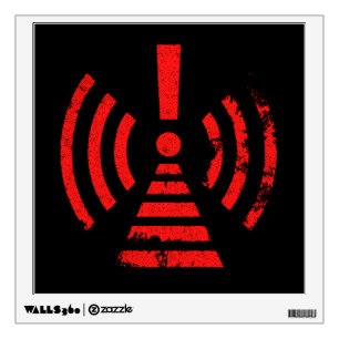 Retro Keep Back Energy Warning Symbol Wall Decal