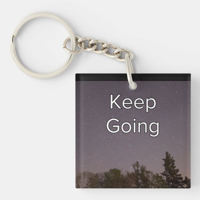 Retro Keep Going Keychain (Front)