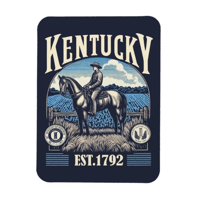 Retro Kentucky Magnet (Vertical)
