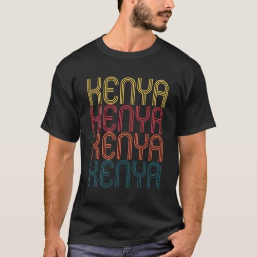 Retro Kenya Pride Kenyan Gift For Kenyan Vintage K T_Shirt