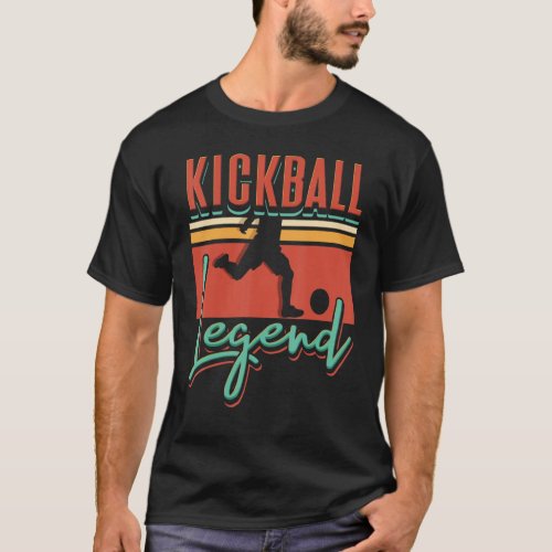 Retro Kickball Legend Sports Vintage Kick Ball Pla T_Shirt