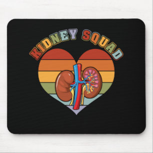 Retro Kidney Squad Team Nephrology Nurse Dialysis Mouse Pad