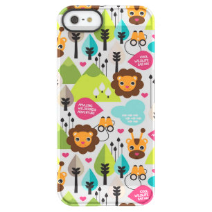 retro kids safari lion wildlife permafrost iPhone SE/5/5s case