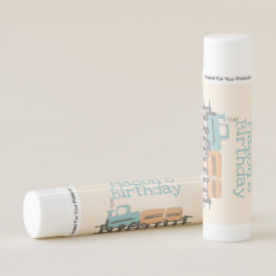 Retro Kids Train 1st Birthday Party     Lip Balm
