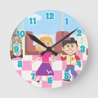 Retro Kids Vintage Cartoon Art Diner Party Toon