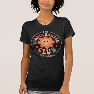 Retro Kindergarten Club Personalized Teacher T-Shirt