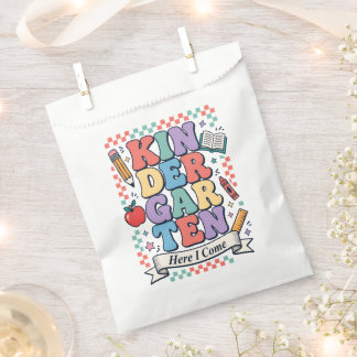 Retro Kindergarten Here I Come School Favor Bag