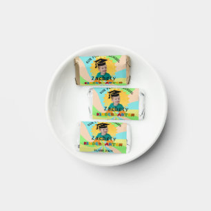 Retro Kindy graduation badge photo custom Hershey's Miniatures