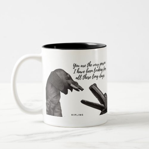 Retro Kipling Elephants Child Quote Tote Two_Tone Coffee Mug