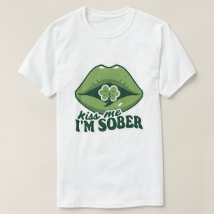 Retro Kiss Me I'm Sober T-Shirt