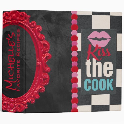 Retro Kiss The Cook Recipe Binder