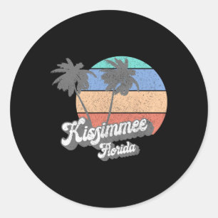Retro Kissimmee Florida Fl Vintage Beach Surf Classic Round Sticker