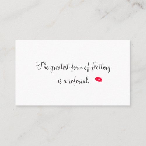 Retro Kissing Lips Cosmetology Referral Card Business Card Templates