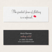 Retro Kissing Lips Cosmetology Referral Card (Front & Back)