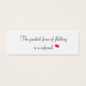 Retro Kissing Lips Cosmetology Referral Card (Front)