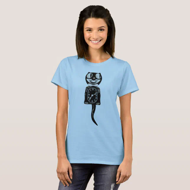 Retro Kit Cat clock TShirt Zazzle