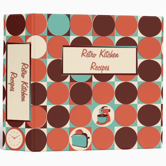 Retro Kitchen 2 inch Binder (Front/Spine)