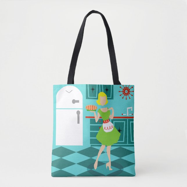 Retro Kitchen All-Over Print Tote Bag (Front)