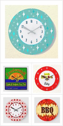 Retro Kitchen and Cooking Clocks