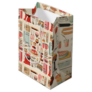 Retro Kitchen Cakes and Tools Medium Gift Bag