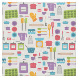 retro kitchen chef cook baking fabric