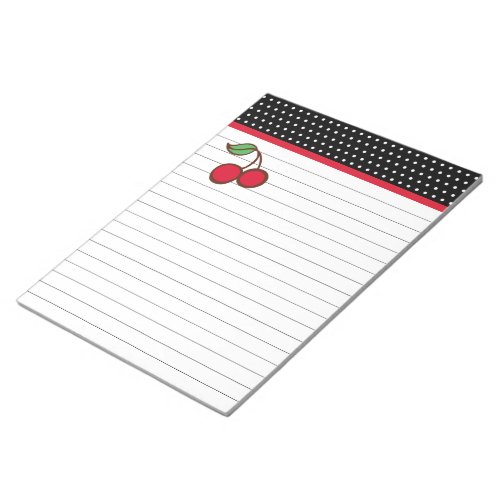 Retro Kitchen Cherry Grocery List Notepad Gift