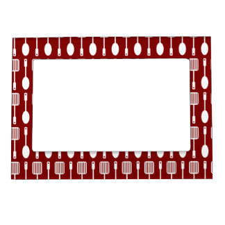Kitchen Utensils Border kitchen utensils magnetic picture frames | zazzle Kitchen Utensils Border kitchen utensils magnetic picture frames | zazzle
