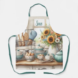 Retro Kitchen Dishes Teapot Personalized 