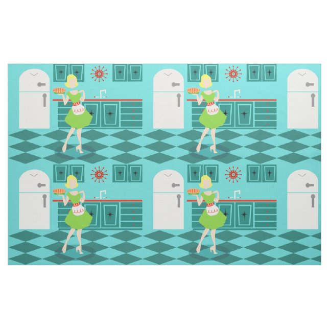 Retro Kitchen Fabric (Fat Quarter)