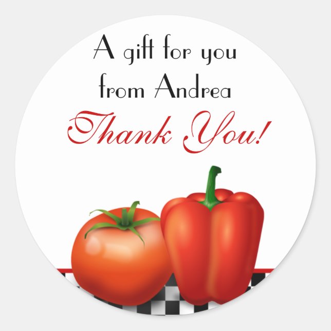 Retro Kitchen or Cooking Customizable Stickers (Front)