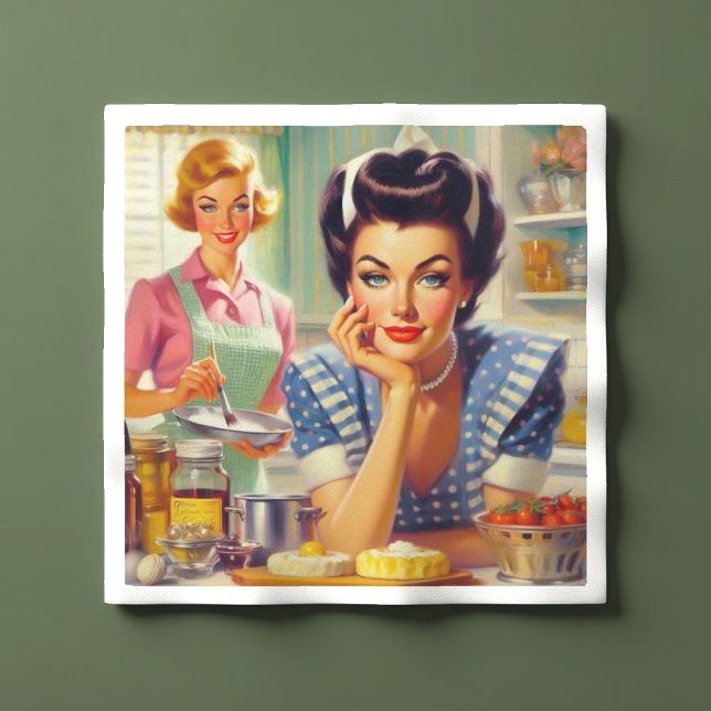 Retro Kitchen Painting Napkins (Creator Uploaded)