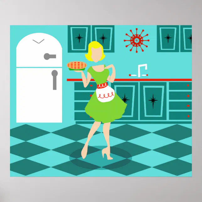 Retro Kitchen Poster | Zazzle