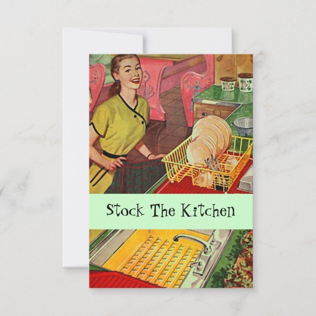 Retro Kitchen Stock The Kitchen Shower Invitation (Front)