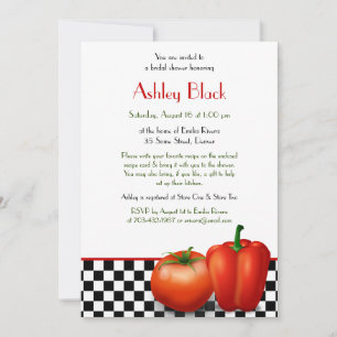Retro Kitchen Theme Bridal Shower Invitation