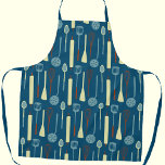 Retro Kitchen Utensils Apron<br><div class="desc">Fun retro kitchen implements and utensils for your favorite chef,  cook,  baker or grill expert.  Original art by Nic Squirrell.</div>