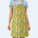 Retro Kitchen Utensils Apron<br><div class="desc">Fun retro kitchen utensils and implements for your favorite chef,  cook or grill expert. Original art by Nic Squirrell.</div>
