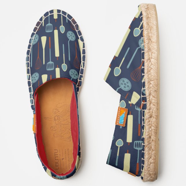 Retro Kitchen Utensils Espadrilles (Side)