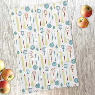 Retro Kitchen Utensils Towel