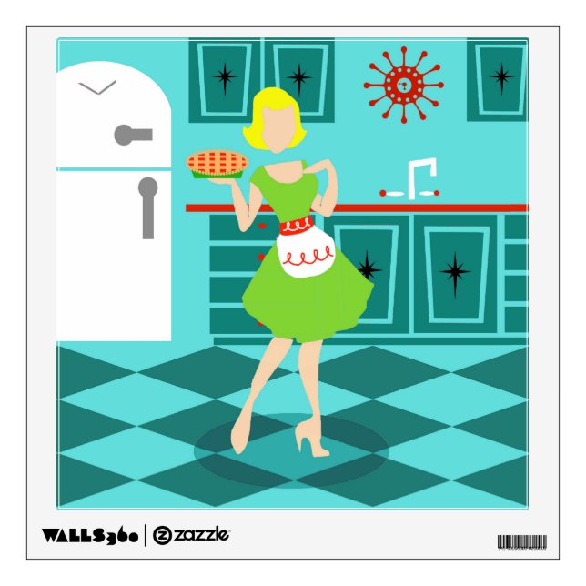 Retro Kitchen Wall Decal (Front)